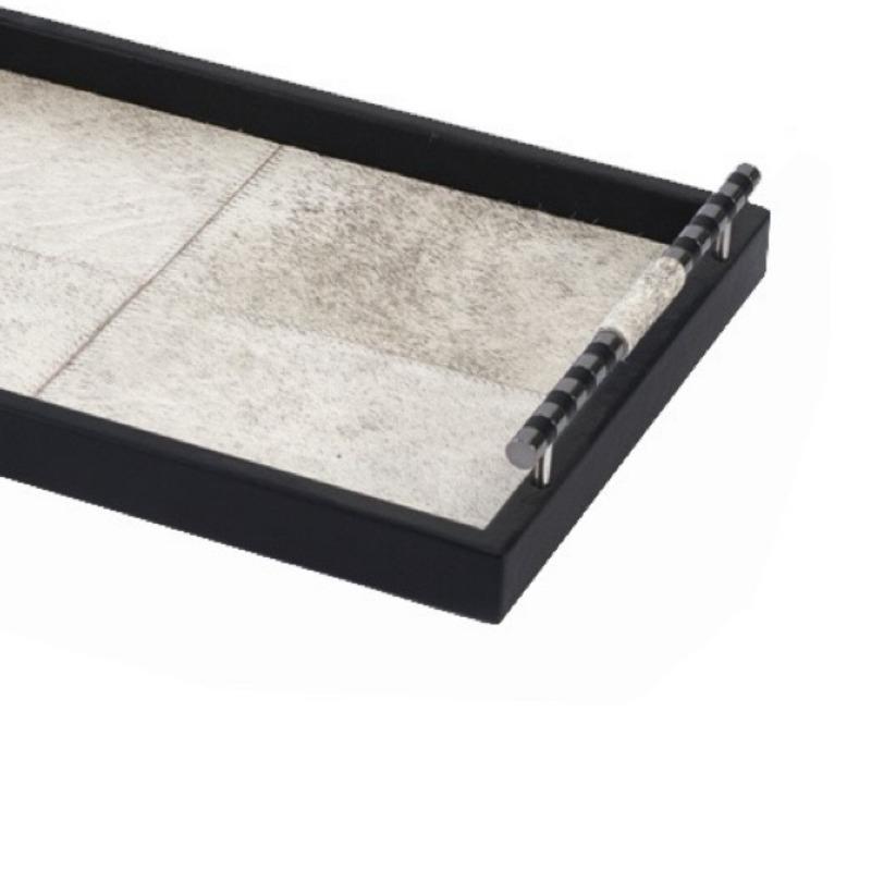 Solid Wood Storage Tray Metal Leather Trays Modern Minimalist Household Trays Living Room Furniture Decoration Accessories