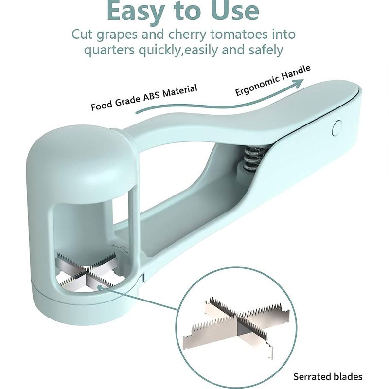 Tomato Slicer Cutter Grape Tools Cherry Fruit Salad Splitter Artifact for Toddlers Small Kitchen Accessories Cut Gadget for Baby