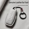 Genuine Leather Car Key Case Cover Fob For Ford Focus 3 4 St Mondeo 5 Mk5 Mustang F-150 Explorer Edge Fiesta Kuga Mk3 4 Durable