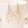 Punk Human Face Drop Earrings For Women Retro Abstract Hollow Out Statement Hand Metal Fashion Dangle Earring Jewelry