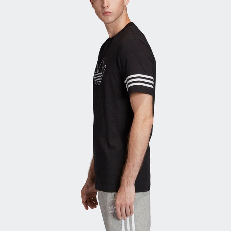 Adidas Originals Outline Logo Tee Men Tops Black FM3897