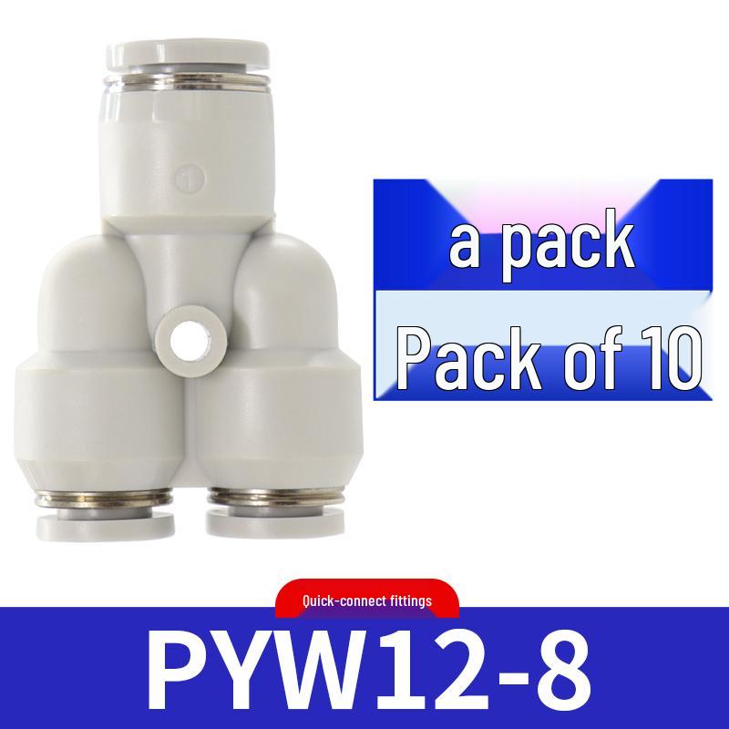 Pneumatic Reducing Y-Type Tee Quick-Connect Air Hose Connector PYW6-4/8-6/10-8