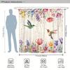 Whimsical Hummingbirds and Wildflowers Shower Curtain - Multi-Style Bath Decor, Perfect for Those Who Love Nature-Inspired