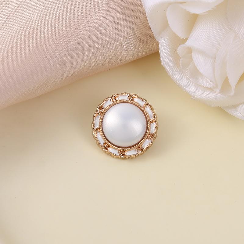 

10 шт. Металлические перламутровые пуговицы с высоким носком, золотистые декоративные пуговицы для рубашки, кардигана, пуговицы для манжет, пряжки для воротника, юбки, кардигана, маленькие пуговицы MC0056 18MM White