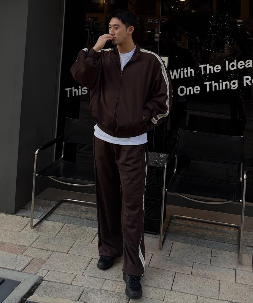 Hueo Sideline Pintuck Track Wide Pants 2 Colors