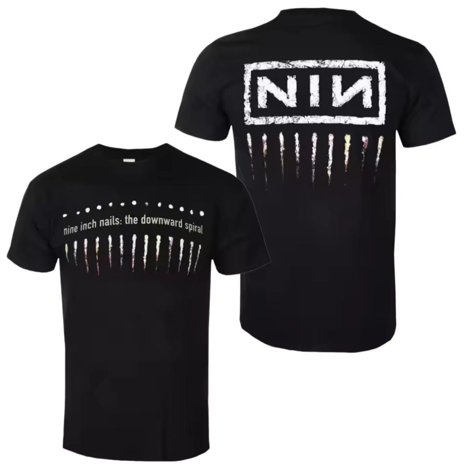 NINE INCH NAILS - THE DOWNWARD SPIRAL Art Pattern Printed T-shirt - Industrial Rock Band T-shirt Men and Women T-shirt