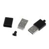 10 Pcs DIY USB 2.0 Type A Male 4P Adapter Connector Plug Socket with Plastic Shell
