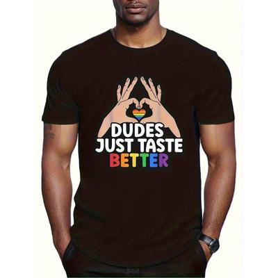 European Sizes Men'S Short-Sleeve Round Neck T-Shirt, Rainbow Pride T-Shirt - a Creatively Designed Round Neck Tee with Cool Color Patterns