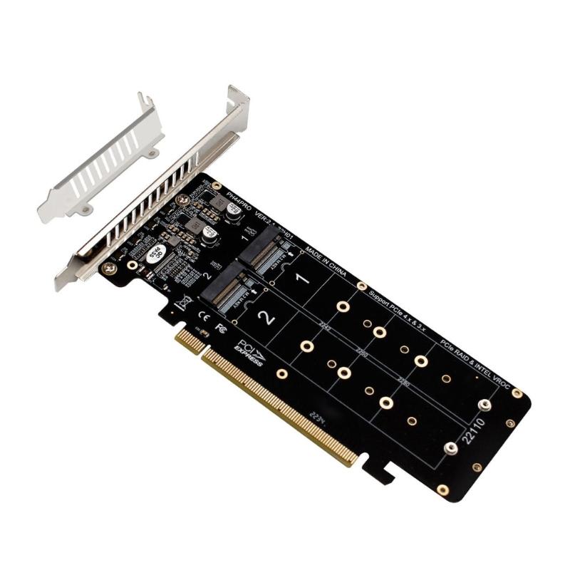 

Ударостійкий PCIeX16 To для M.2 M-key NVMEx4 SSD для pansion Адаптерна карта для ПК