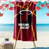 Miami Heat Print Beach Towel, Large Soft Quick Dry Towel for Beach Camping Swimming
