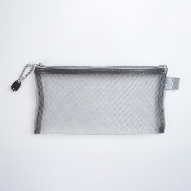 Прозрачный сетчатый пенал - Большой вместимости, Портативный, Идеально подходит для экзаменов и студентов серый