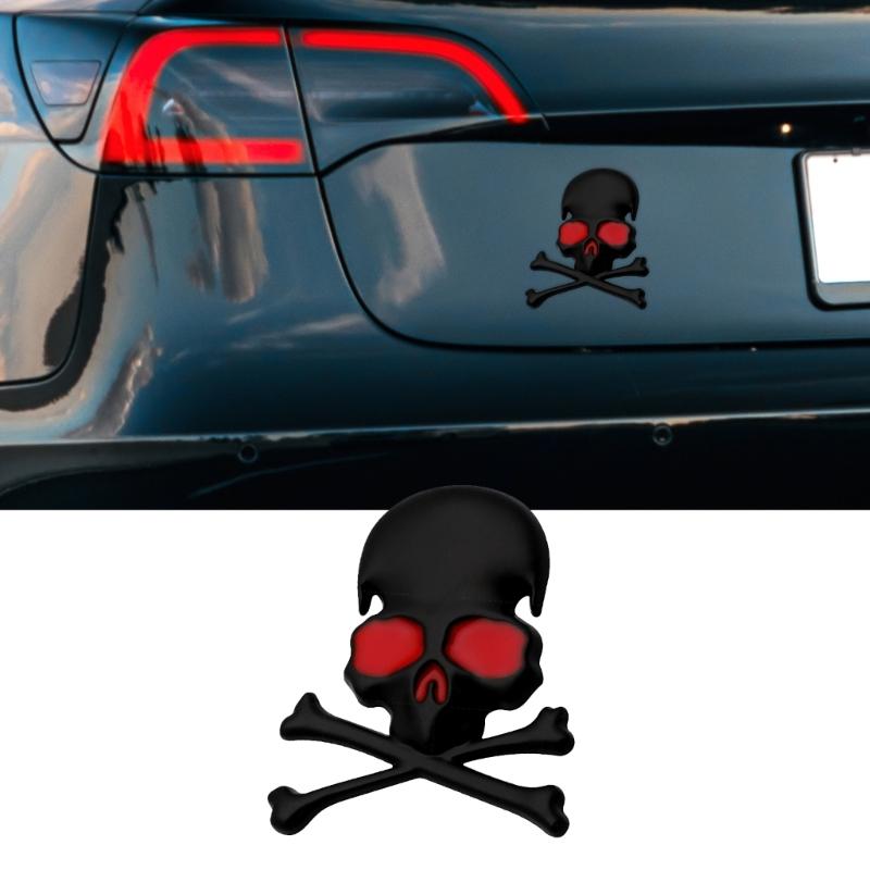 3D Schedel Metalen Stickers Motorfiets Badge Schedel Auto Emblemen voor Auto & Motoren Verbetert Uw Rit met Uniek Ontwerp