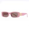 Trendy Internet celebrities European and American small frame double B street shot ins simple retro sunglasses sports street shot premium sunglasses