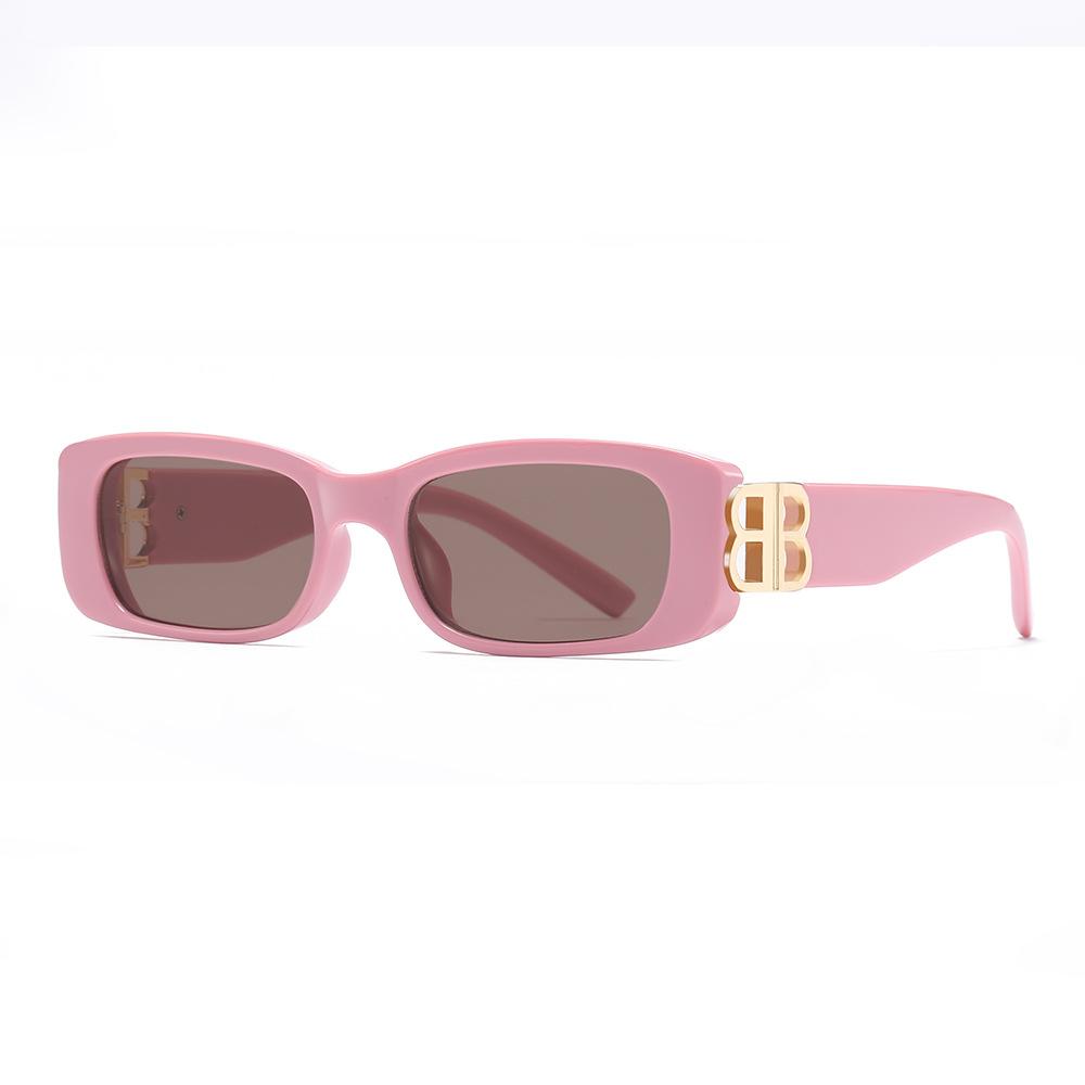 Trendy Internet celebrities European and American small frame double B street shot ins simple retro sunglasses sports street shot premium sunglasses