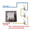 86 Type Dimmer Switch Panel Wall 220V High Power 450W Stepless Switch Dimmer Incandescent Lamp