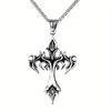 Best-selling Necklace Flame Vintage Cross Men's Pendant Necklace Accessory