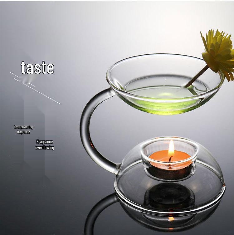 European-Style Handmade Glass Aroma Lamp & Incense Burner