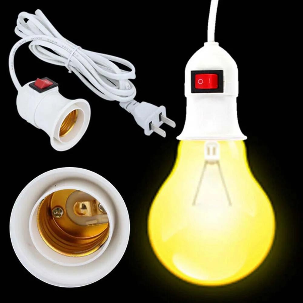 Restaurant E27 Pendant Lighting 13Ft Extension Cord Converter Onoff Switch Lamp Bases Plug Holder Lamp Adapter Light Socket