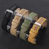 20mm 22mm Leinwand Leder Uhrenarmband für Militär Schnellverschluss Armband Universelle Ersatz Komfortabler Sport Nylon Uhrenarmband