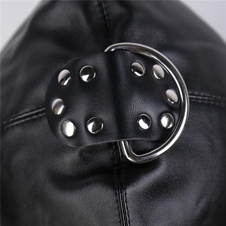 BDSM  Sex Mask Adult Toys Fetish Sex Toys Slave Headgearleather Head Covering Black Leather