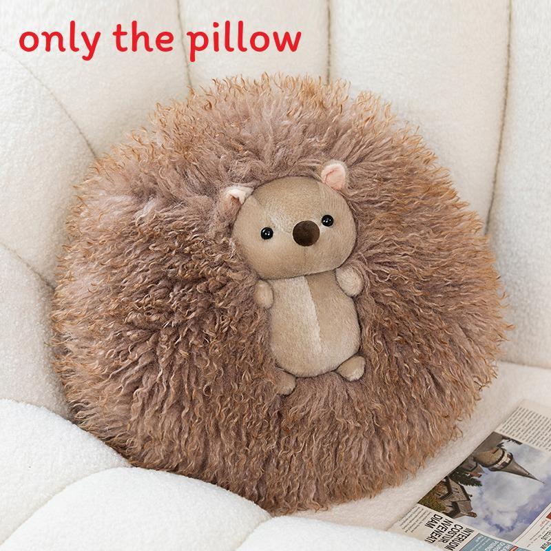 Cartoon Panda Igel Plüschkissen Lendenkissen Für Kinder Und Sofadekor