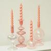 Decorative Candle Holders Colorful Glass Flower Vase for Home Decoration Wedding Decoration Centerpieces Candlestick Gift