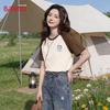Baleno Women's Raglan Short Sleeve T-Shirt with Pony Print