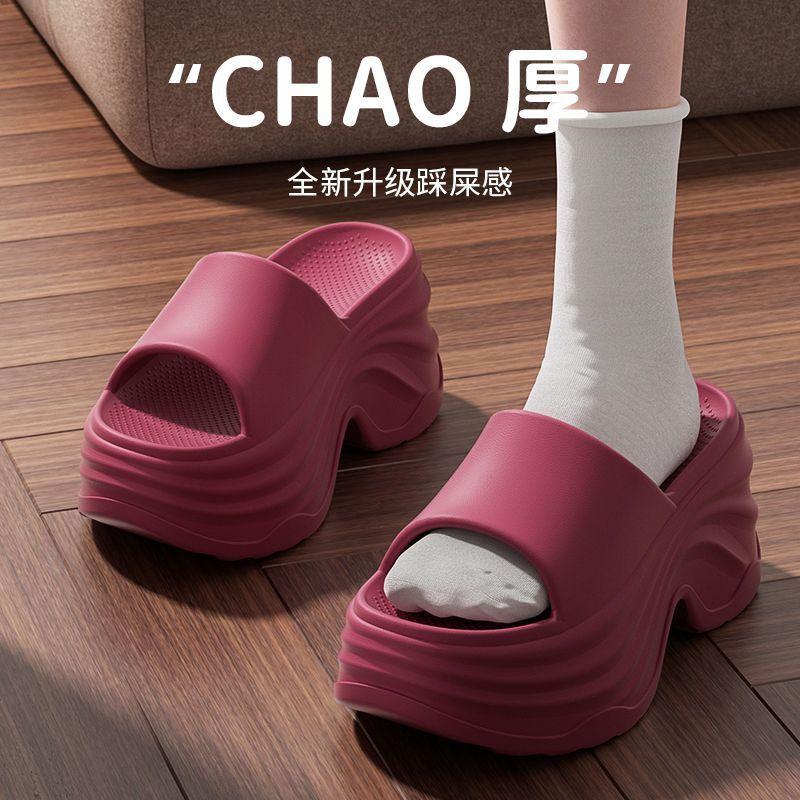 Ciabatte con Plateau Spesso da Donna Estate Sandali Comodi con Zeppa Donna Solidi Antiscivolo Eva Suola Spessa Ciabatte Scarpe