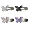 Metallic Hairpins Butterfly Hair Clip for Teens Girl Hair Shaping Duckbill Clip