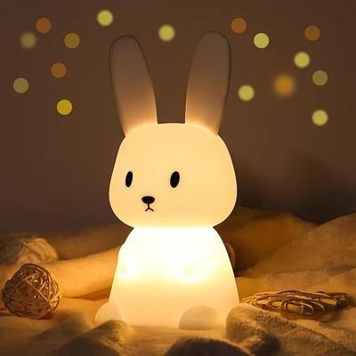Silicone Cute Rabbit Night Light for Kids -, Animal Night Light  Rabbit LED Lamp