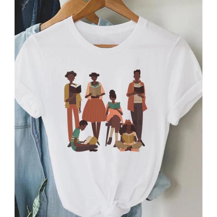 

Мультяшная хлопковая футболка с принтом, женская, лето 2025, новая, для ношения под низ, свободная, универсальная, с круглым вырезом S