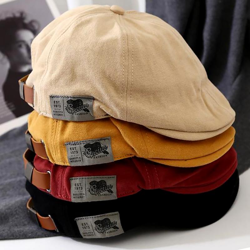 New Brand Cotton Beret Octagonal Forward Peaked Cap Autumn Winter Berets Hats British Painter Hat Military Beret WomenCaps