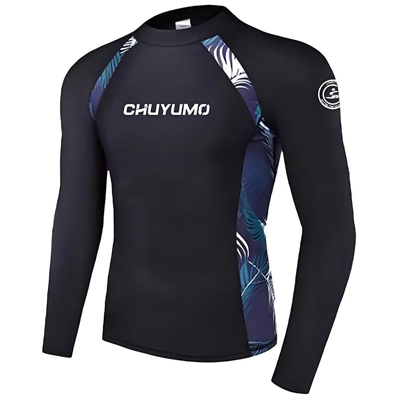 Men's Long Sleeve Quick-Dry Wetsuit - Sun Protection, Jellyfish Shield, for Surfing, Swimming, Snorkeling