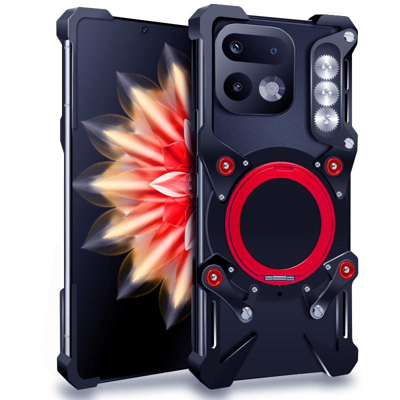 

Aluminum Frameless Case For Realme 16 pro+ Realme16 5G Rotating Bracket Shell Metal Rimless Shockproof Cover realme 16 5G чорний