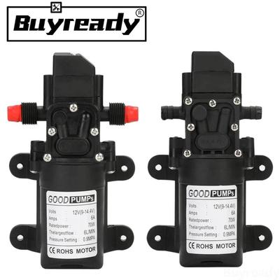 12V Vysokotlaké Samonasávací Membránové Vodní Čerpadlo, 130PSI, 6L/Min, Automatický Průtokový Spínač, Bezpečný a Kompaktní Design