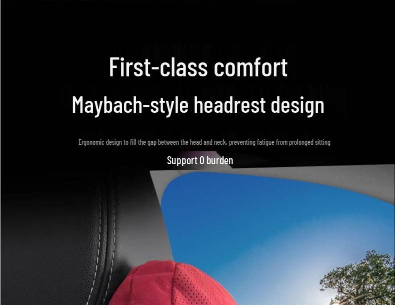 Suede Neck Support Pillow for Maserati Quattroporte, Ghibli, Levante & Maybach Car Seats.