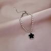 Dongmen Personality Temperament Mori Cold Wind Clover Round Bead Bracelet Female Retro
