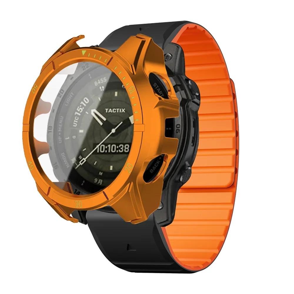 

Ремінець+Чохол Для Garmin Fenix 8 47 51мм Захисне Скло Магнітний Силіконовий Ремінець Швидкознімний Браслет Захисник Fenix8 Аксесуари Fenix 8 51mm-AMOLED