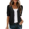 Women's Casual Fashion Short Cardigan Casual Short Sleeve Solid Colour Top