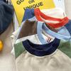 Autumn Kids' T-Shirts Color Block Loose Long Sleeves Children T-Shirt Fashion Soft Boys Clothes