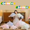 Camouflage Dolphin Plush Toy Stuffed Animal Pillow Gift For Kids, 80cm