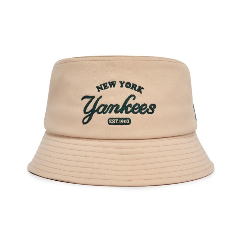 MLB Cotton Bucket Hats Unisex Khaki Fashion 3AHTV013N-50SAL