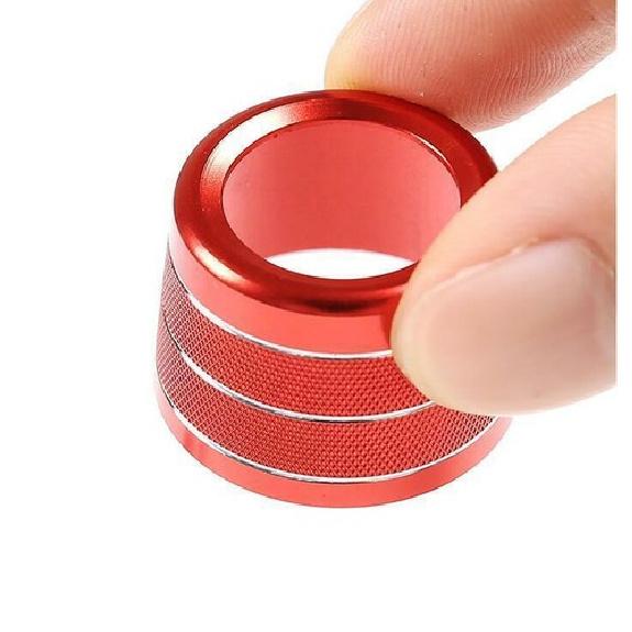 Red Aluminum Rear AC Adjusting Knob Ring Trim For BMW X3 G01 X4 2018-