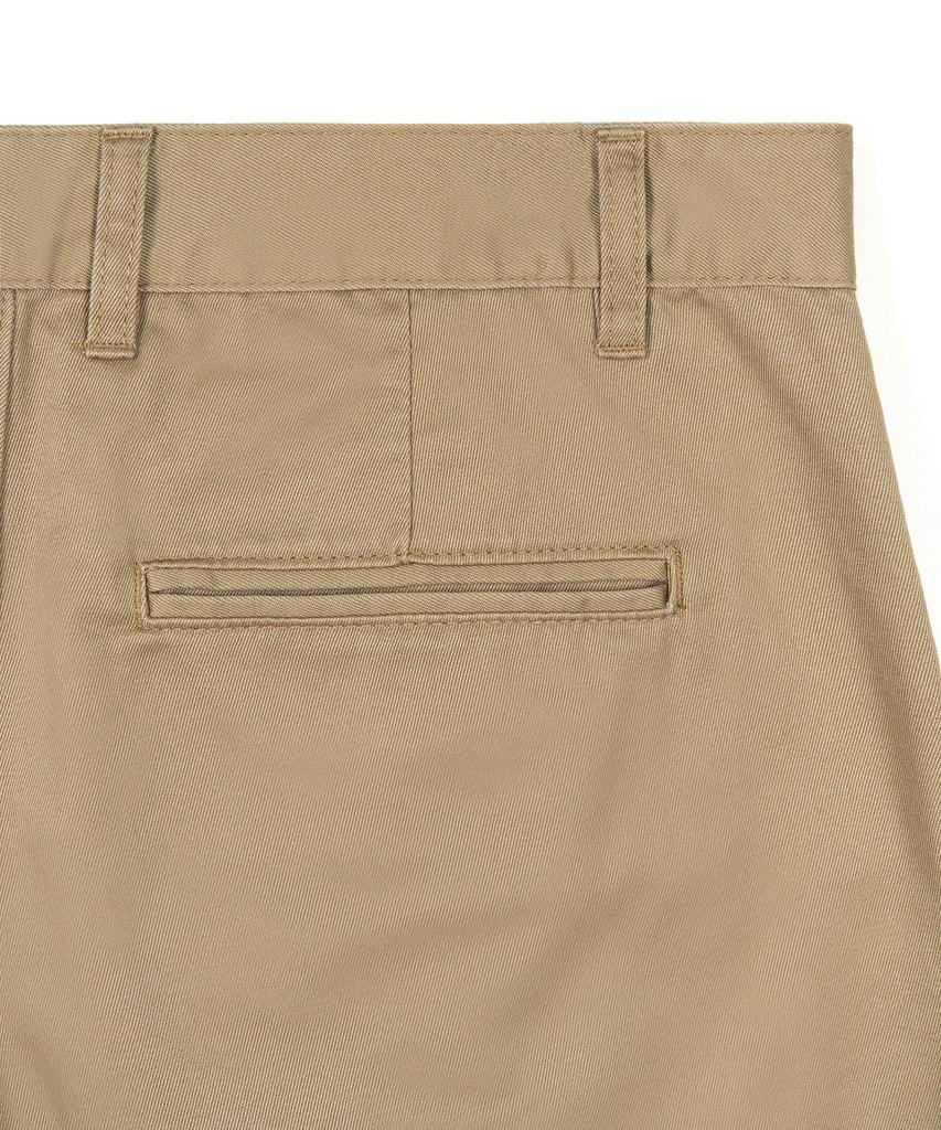 EXCONTAINER Classic One-Pleat Cotton Chino Pants (Beige)