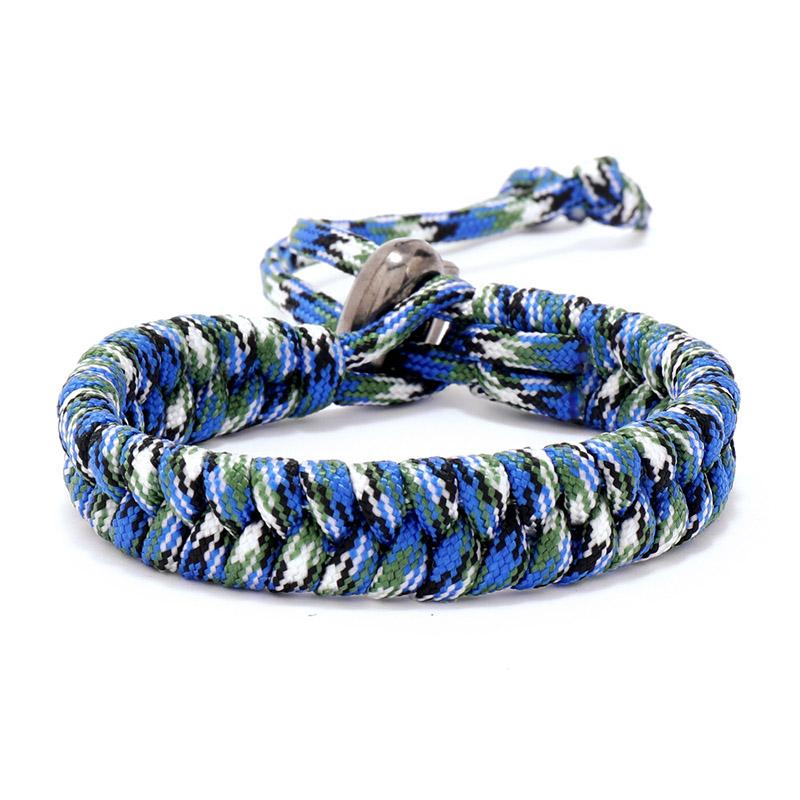 New Fashion 7 Colors Men Paracord Bracelet For Men Handmade Braided Wrap Braslet Outdoor Rescue Survival Braclet Adjustable