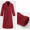 Vinterflanell Par Lång Morgonrock Loungewear Förtjockad Korallfleece Kimono Badrock Morgonrock Sovkläder Lös Vardags Varm Hemkläder