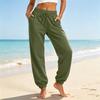 Pantalones Jogger Casuales para Mujer con Bolsillos, Color Pantalones Sueltos con Puños