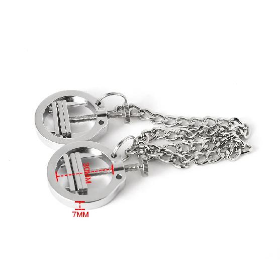 SM-Kette Nippelklemmen Schild Körperpiercing Schmuck Nippelklemmen Erwachsene 18+ Spiel für Frauen BDSM Sexspielzeug für Frauen NC06