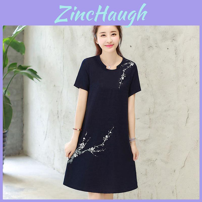 Fashion Summer Womens Casual Elegant Short Sleeve Shift Dress Bright Red And Comfortable Fit