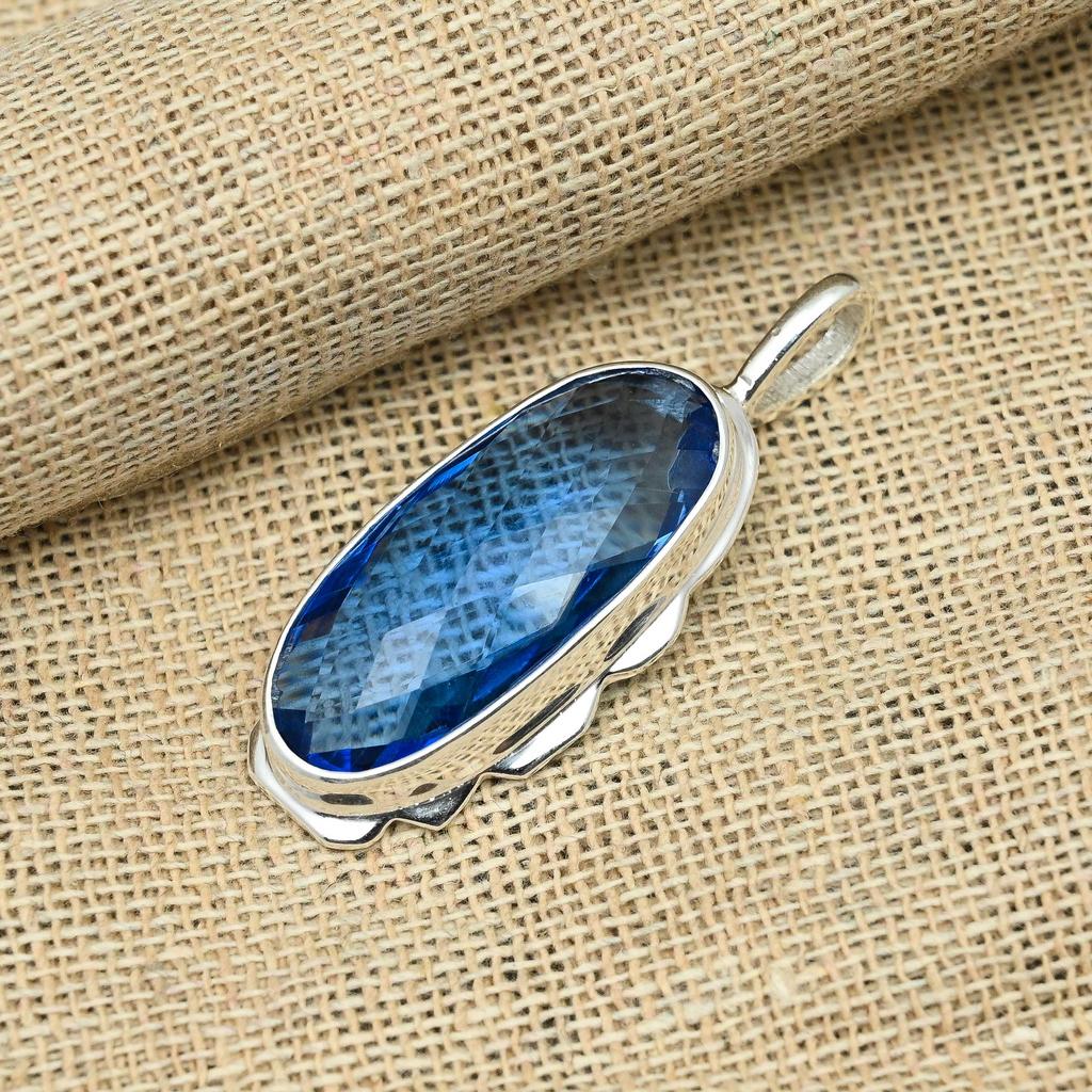 Tanzanite Gemstone 925 Sterling Silver Jewelry Handmade Pendant For Women